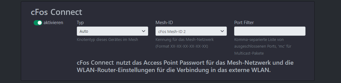 
                        Screenshot of cFos Mesh activation
                     